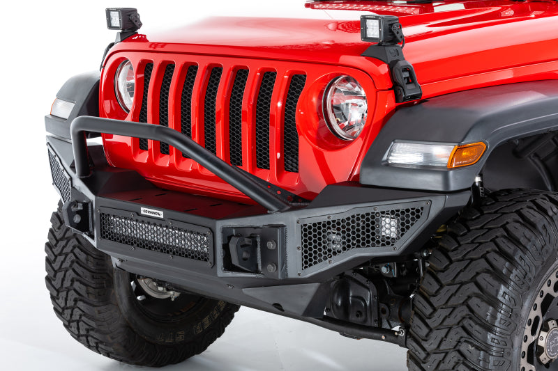 Go Rhino Jeep Wrangler JL/JLU/JK/JKU/Gladiator JT Rockline Full Width Bumper w/ Overrider