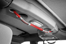Load image into Gallery viewer, Rugged Ridge Rear Dual Grab Strap Red Jeep Wrangler Unlimited JK