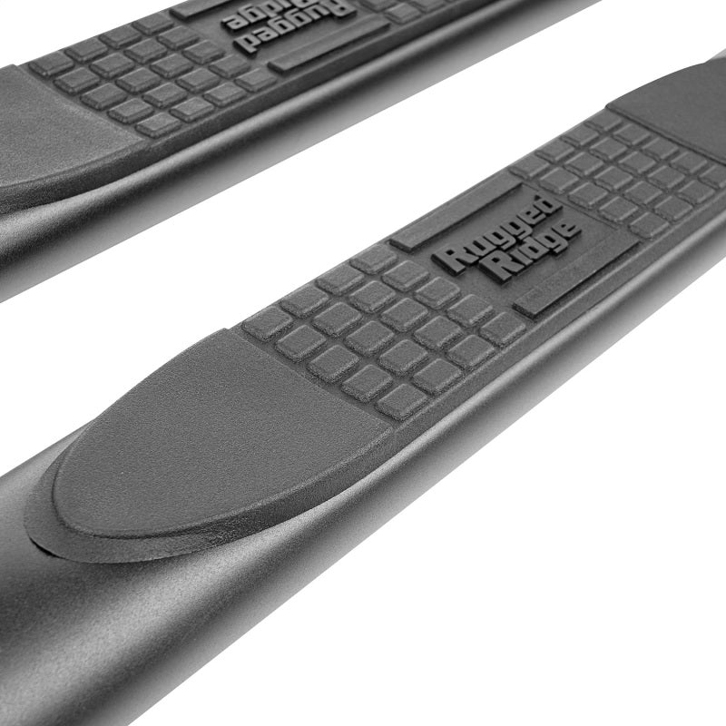 Rugged Ridge 4in Oval Side Step Fine Textured Black JT