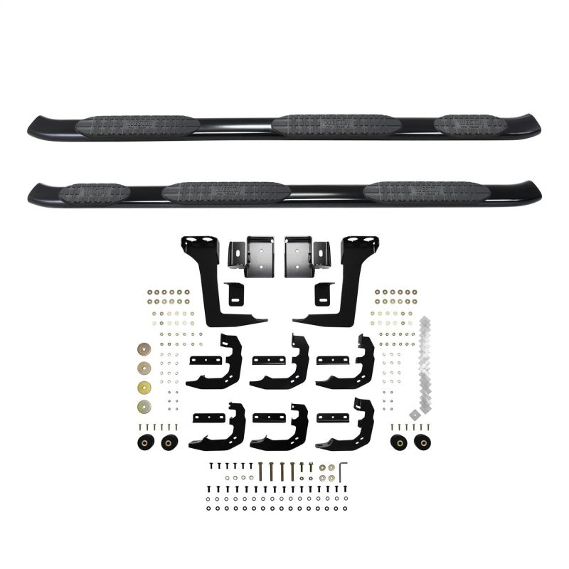 Westin 19+ RAM 1500 Quad Cab 6.5ft Bed (Excl. Classic) PRO TRAXX 5 Oval W2W Nerf Step Bars - Blk