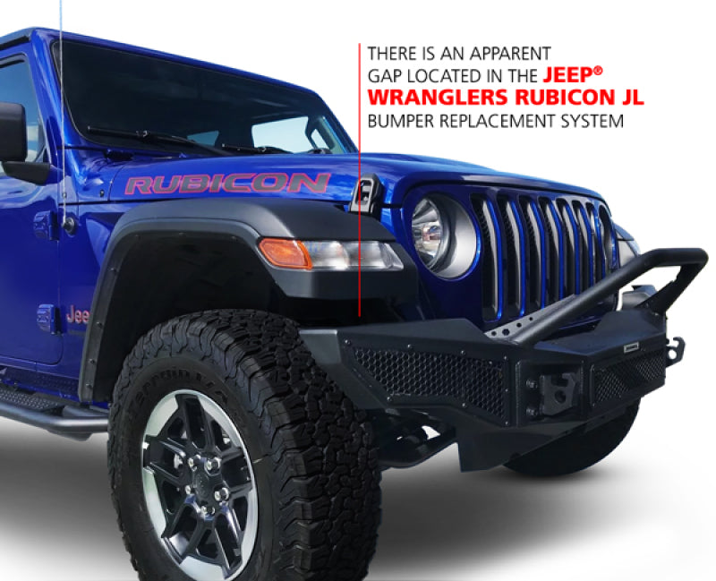 Go Rhino Jeep Wrangler JL/JLU/JK/JKU/Gladiator JT Rockline Full Width Bumper w/ Overrider
