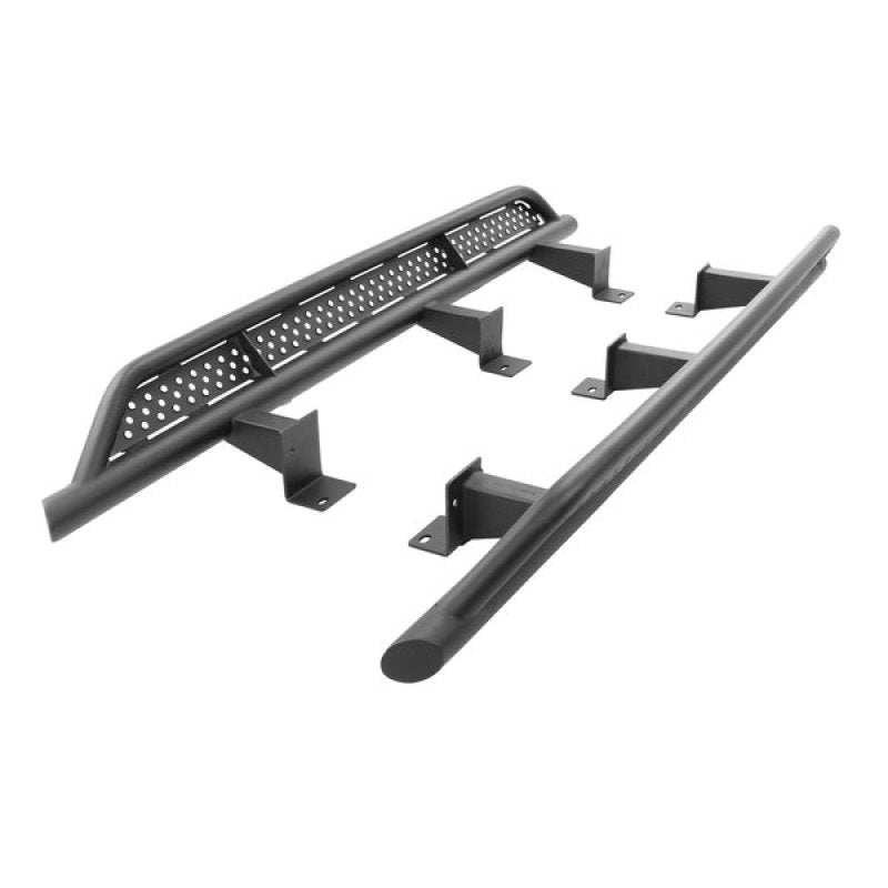 Go Rhino Jeep Wrangler JKU 4dr Xtreme Frame Mount Sliders - Tex. Blk