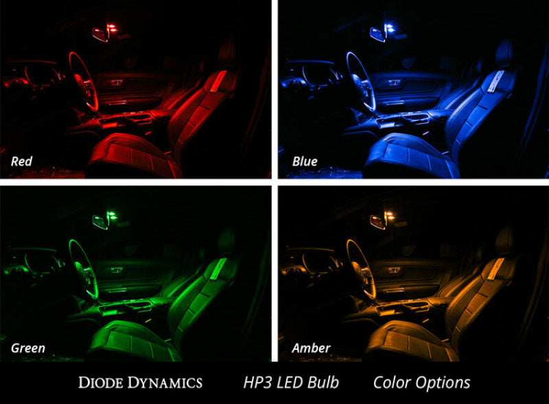 Diode Dynamics 194 LED Bulb HP3 LED - Red Short (Single)