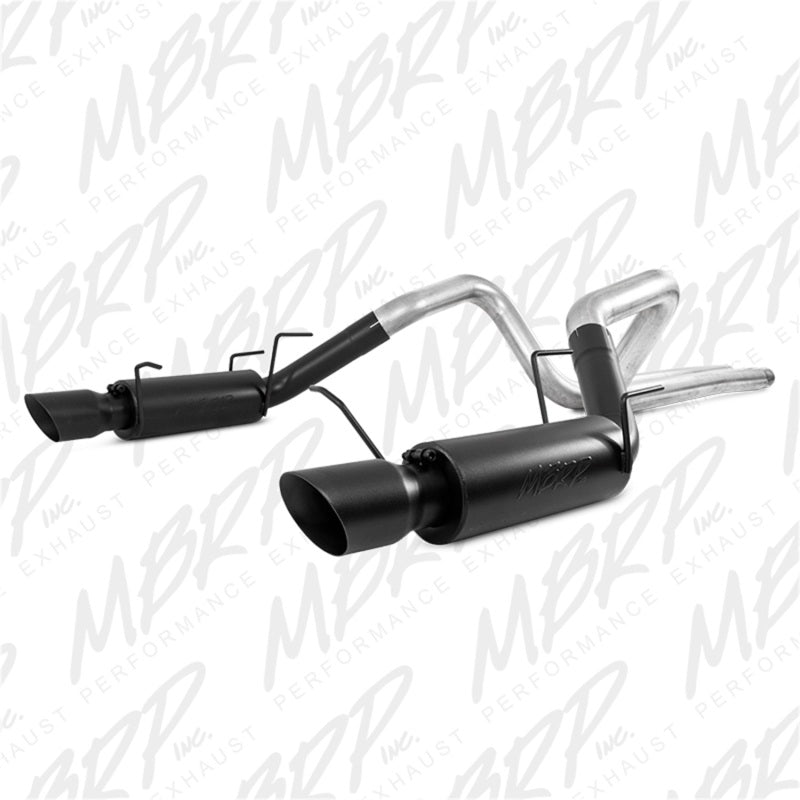 MBRP Ford Mustang GT 5.0L 3in Cat Back Dual Split Rear Race Version 4in Tips - Black