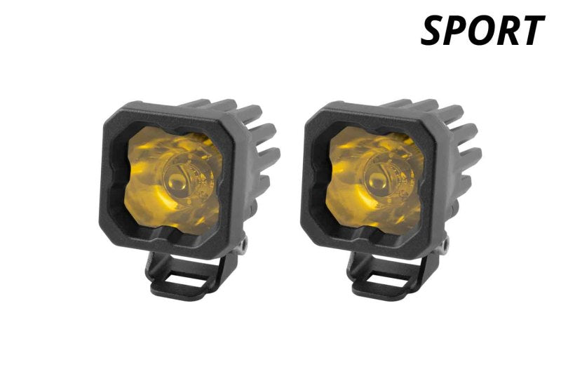 Diode Dynamics Stage Series C1 LED Pod Sport - Yellow Spot Standard ABL (Pair)