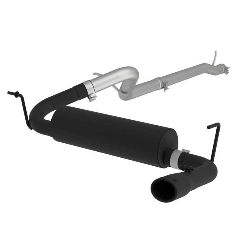 MBRP Jeep Wrangler/ Rubicon 3.6L Cat Back Single Rear Exit Black Exhaust