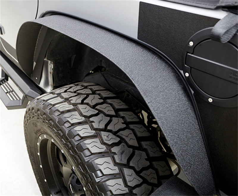Rampage Jeep Wrangler(JK) Steel Fender Flares - Slim - Black