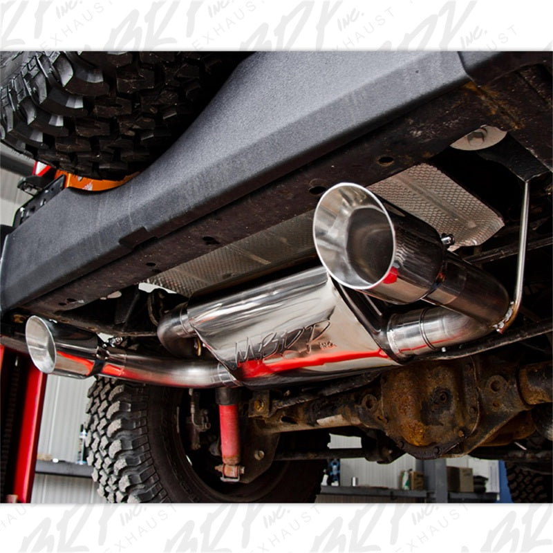 MBRP Jeep Wrangler/Rubicon 3.6L/3.8L V6 Axle-Back Dual Rear Exit T409 Performance Exhuast Sys