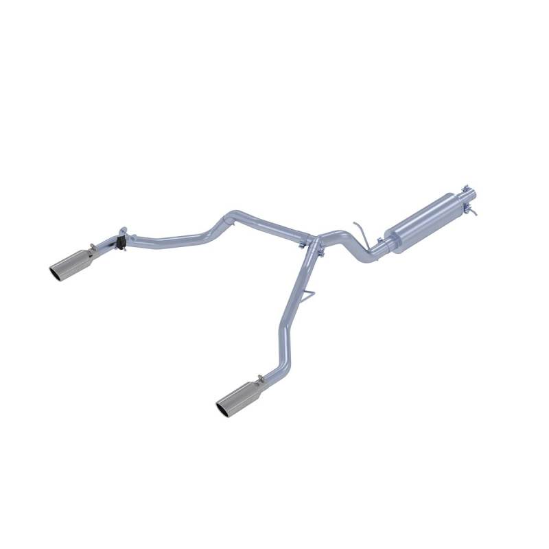 MBRP Ford Ranger 2.3L T304 3in Dual Split Rear Outlet 4in OD Tips Cat Back Exhaust