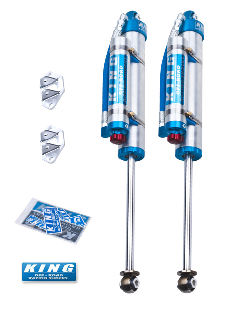 King Shocks Jeep Wrangler JK Rear 2.5 Dia Piggy Hose Res Shocks 6in Lift w/Adjuster (Pair)
