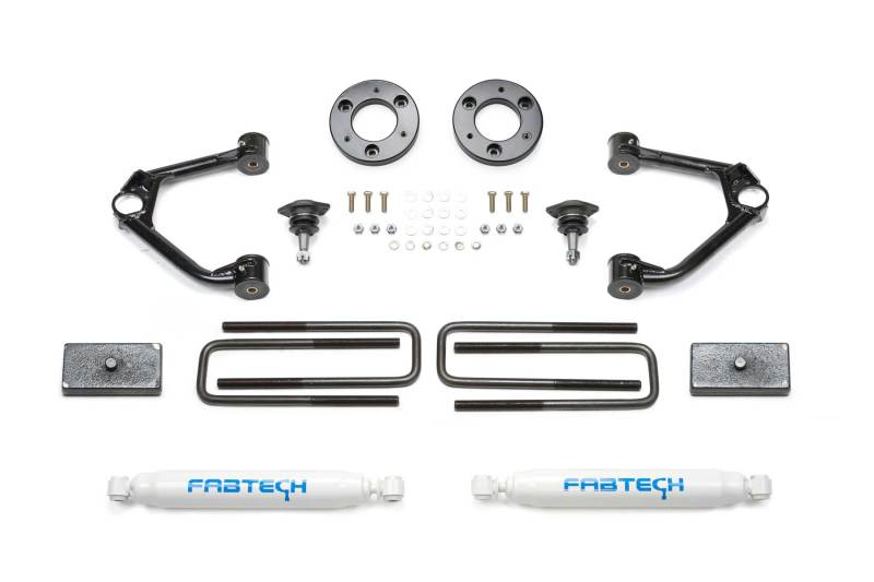 Fabtech 19+ GM K1500 P/U w/Trail Boss/At4 Pkg 1.5in Budget Sys w/Perf Shks