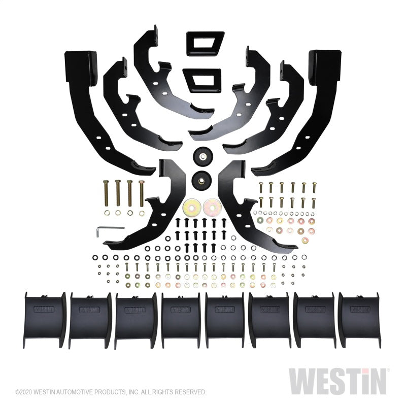 Westin Chevy Silverado 2500/3500 Crew Cab (6.5ft Bed) PRO TRAXX Oval W2W Nerf Step Bars - Black