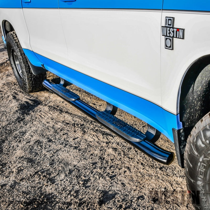 Westin Chevrolet Silverado/Sierra 1500 Crew Cab Non LD PRO TRAXX 5 Oval Nerf Step Bars - Black