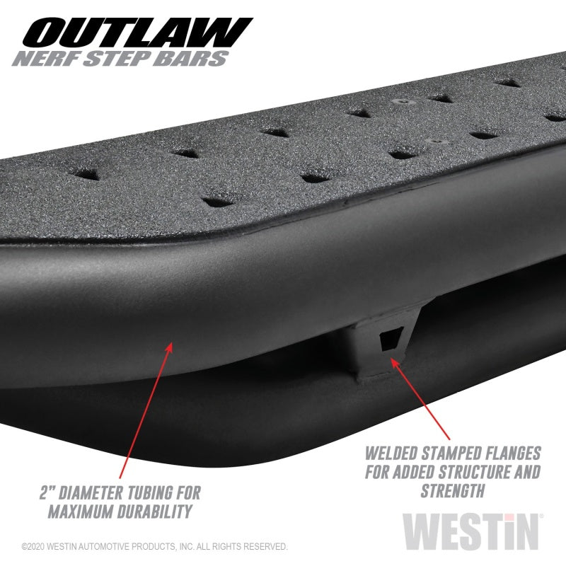 Westin Jeep Gladiator Outlaw Nerf Step Bars - Textured Black