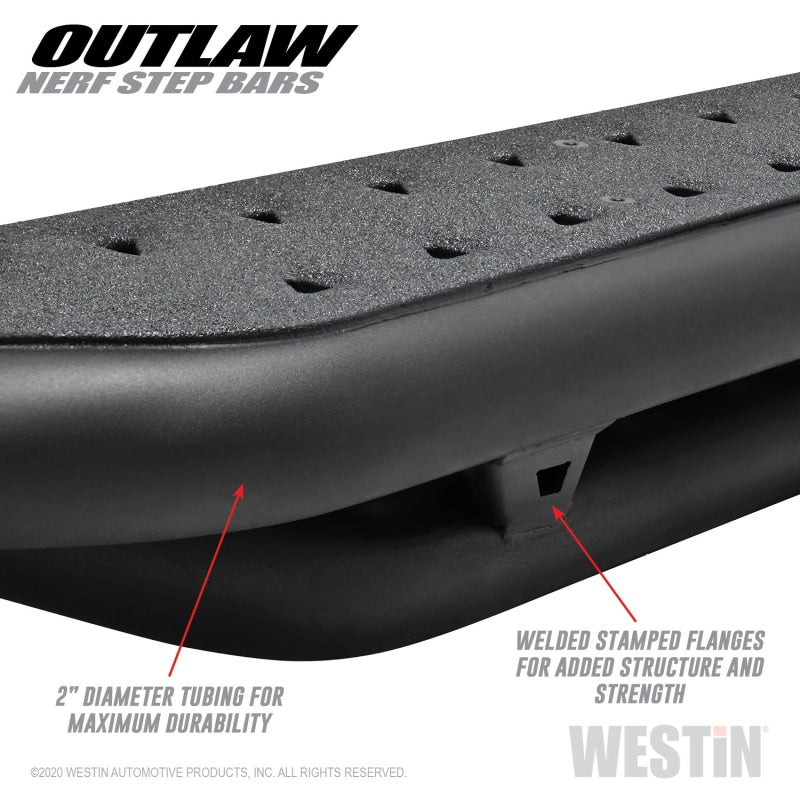 Westin 2020 Jeep Gladiator Outlaw Nerf Step Bars - Textured Black