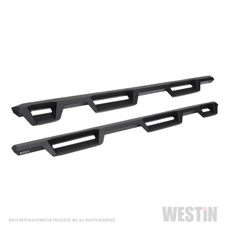 Westin Chevrolet Silverado/Sierra 1500 (5.5ft) Drop Wheel to Wheel Nerf Step Bars - Txt Black