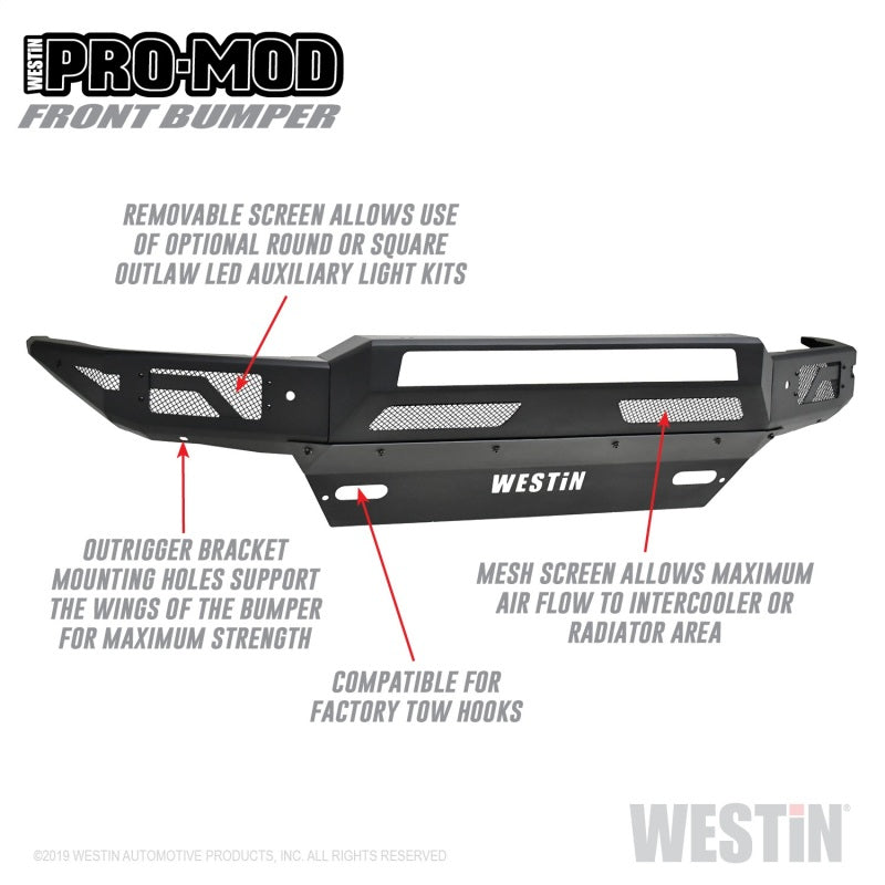 Westin 16+ Chevy/GMC  Silverado/Sierra 1500 Pro-Mod Front Bumper