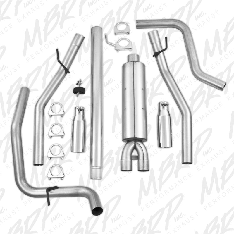 MBRP Ford F150 4.6/5.4L EC/CC-SB Cat Back Dual Split Rear