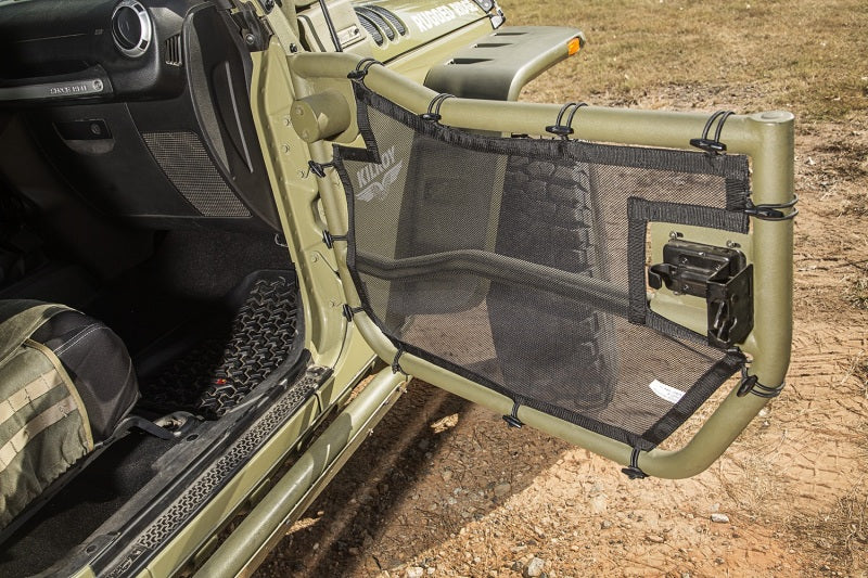 Rugged Ridge Tube Door Covers Front Pair Black Jeep Wrangler JK/JKU