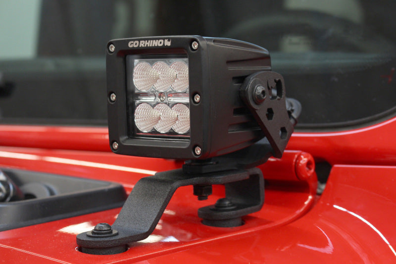 Go Rhino Jeep Wrangler JL/JLU/Gladiator JT Light Mount - 3in Cube