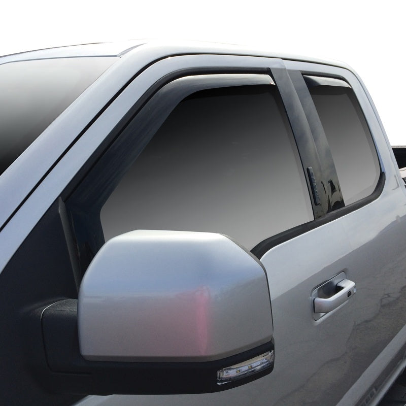 Westin Ford F-150 SuperCab Wade In-Channel Wind Deflector 4pc - Smoke