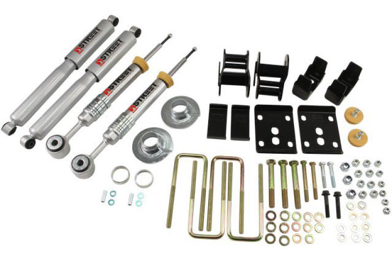 Belltech Lowering Kit Ford F150 Ext Cab/Quad Cab Short Bed 2WD 2in or 3in F/4in Rear w/ Shocks