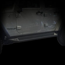 Load image into Gallery viewer, DV8 Offroad 07-18 Jeep Wrangler JK Plated Steel Rock Slider Steps - Matte Black (4 Door Only)