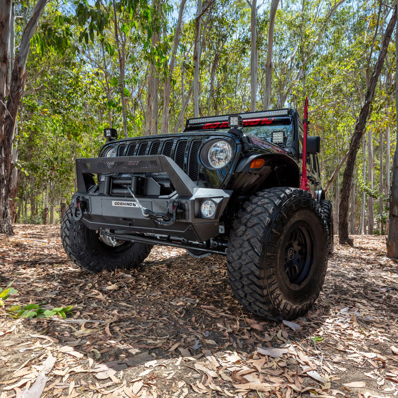 Go Rhino Jeep Wrangler JL/JLU/JK/JKU/Gladiator JT Trailline Front Stubby Bumper