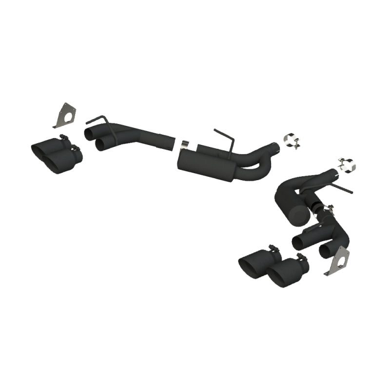 MBRP Chevrolet Camaro V6 2.5in BLK NPP Dual Axle Back Exhaust w/ 4in Quad Dual Wall Tips