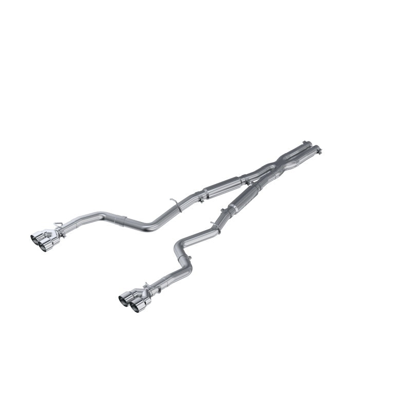 MBRP Dodge Challenger RT 5.7L Aluminized Steel 3in Dual Rear Cat-back Quad Tips - Street