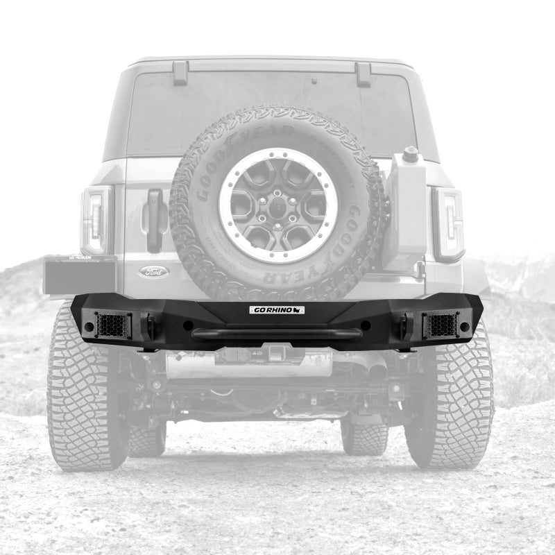 Go Rhino Ford Bronco 2/4dr (Excl. Sport) Rockline Rear Full Width Bumper