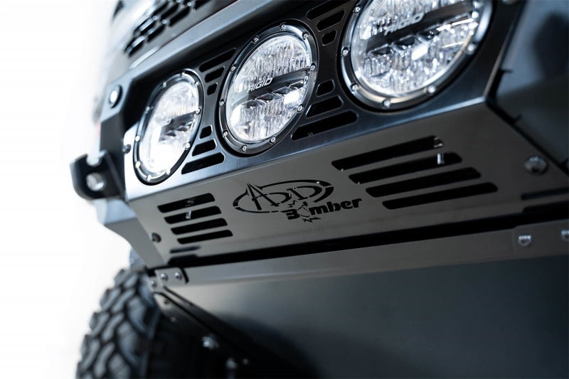 Addictive Desert Designs 21+ Ford Bronco Bomber Front Bumper (w/ 3 Rigid 360 Mounts)