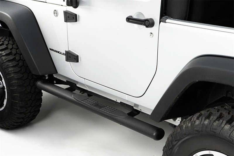 Rugged Ridge 4 1/4-In Oval Side Step Black Jeep Wrangler JK