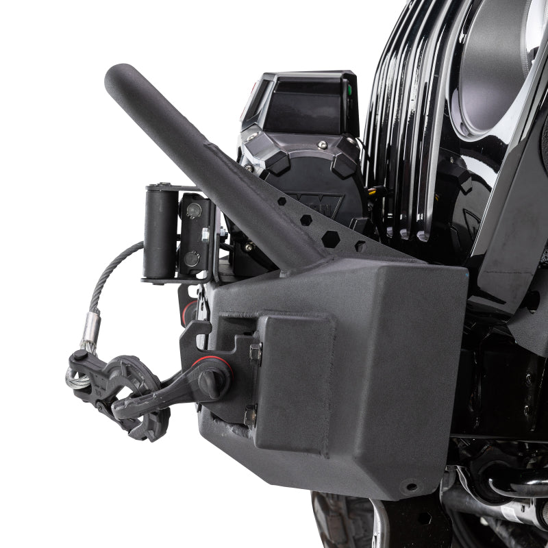 Go Rhino Jeep Wrangler JL/JLU/JK/JKU/Gladiator JT Rockline Front Stubby Bumper w/ Overrider