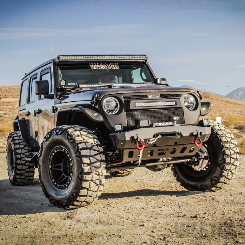 Westin 18+ Jeep Wrangler JL / 20-22 Gladiator WJ2 Stubby Front Bumper - Tex. Blk