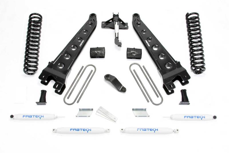 Fabtech 17 Ford F450/F550 4WD Diesel 6in Rad Arm Sys w/Coils & Perf Shks