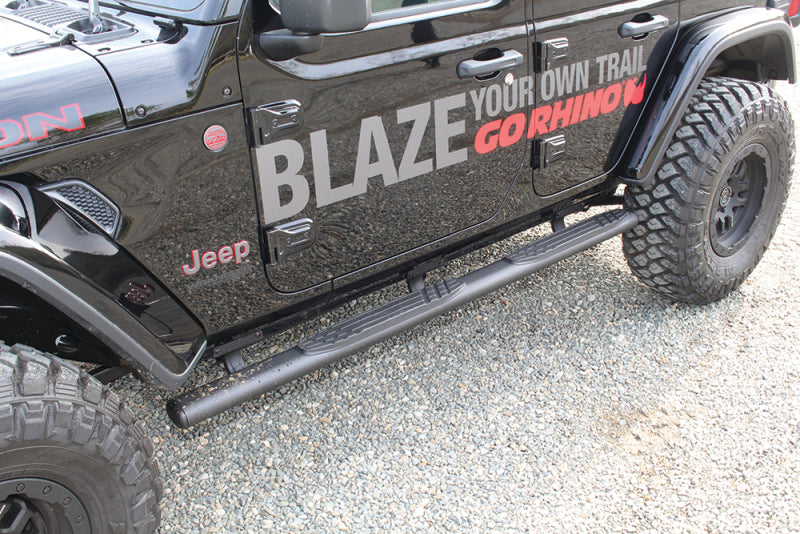 Go Rhino 18+ Jeep Wrangler JLU 1000 Series Side Steps - Textured Black