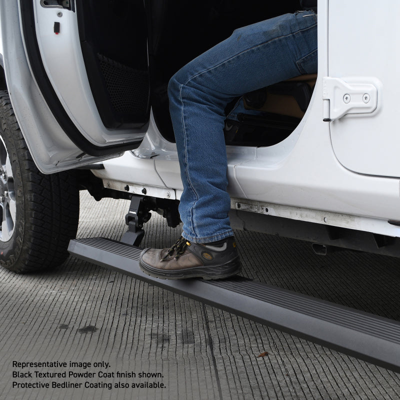 Go Rhino Jeep Wrangler 2dr E-BOARD E1 Electric Running Board Kit (Cut Req.) - Tex. Blk