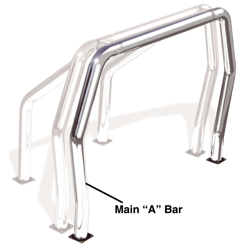 Go Rhino Universal Front Main A-Bar Bed Bar - Chrome (Drilling Req.)