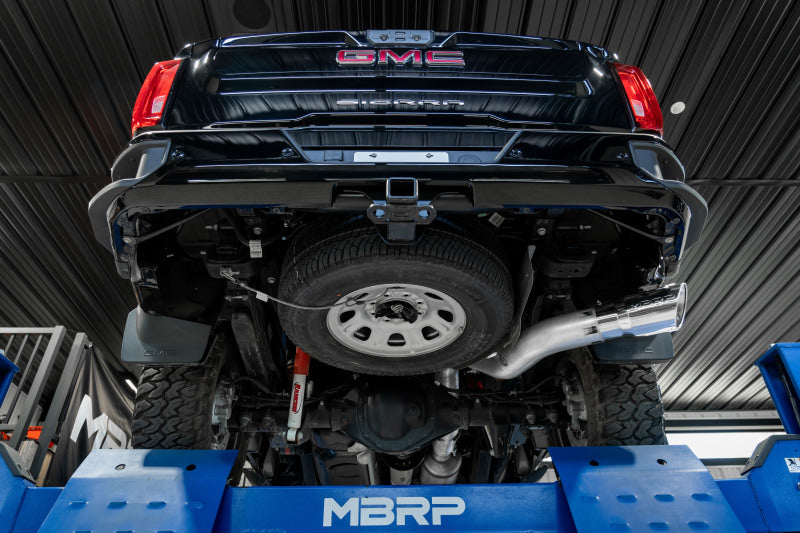 MBRP Chevrolet Silverado 2500HD 6.6L Armor Lite AL Steel Single Side Exit 5in DPF Back Exhaust