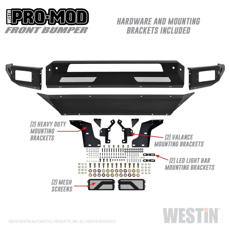 Westin 13+ Dodge Ram 1500 / 2019 Ram 1500 Classic Pro-Mod Front Bumper