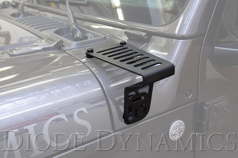 Diode Dynamics 18-21 Jeep JL Wrangler/Gladiator SS3 Cowl LED Bracket Kit - Yellow Pro