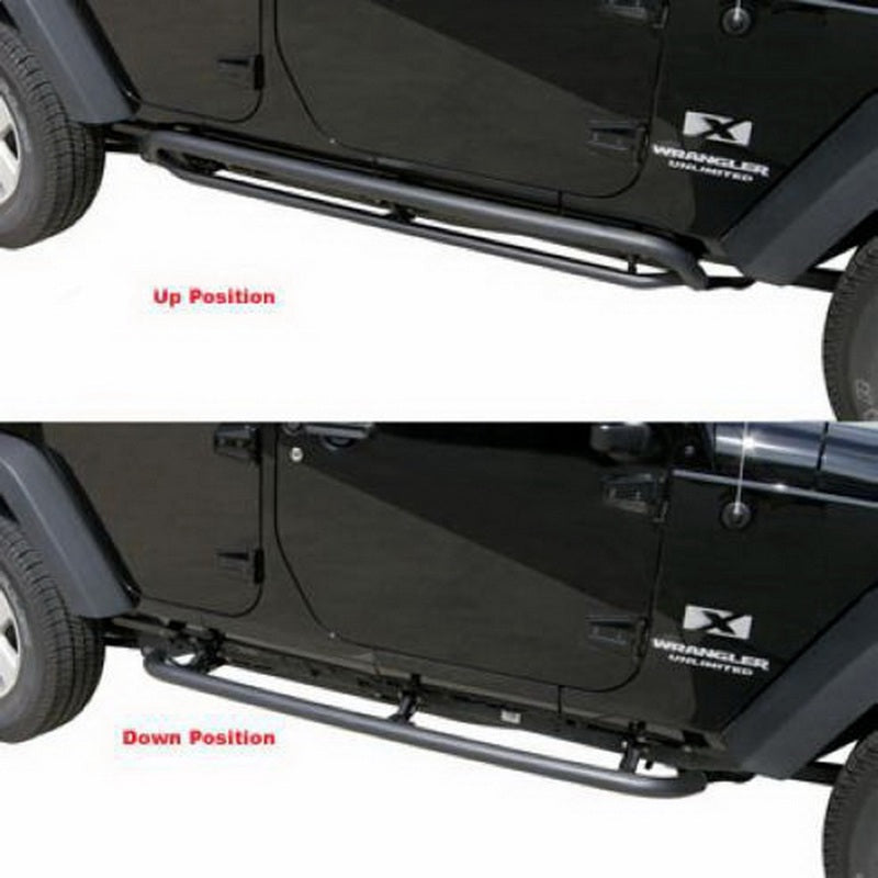 Rampage Jeep Wrangler(JK) Srs Side Bar Rockerguard Step - Black