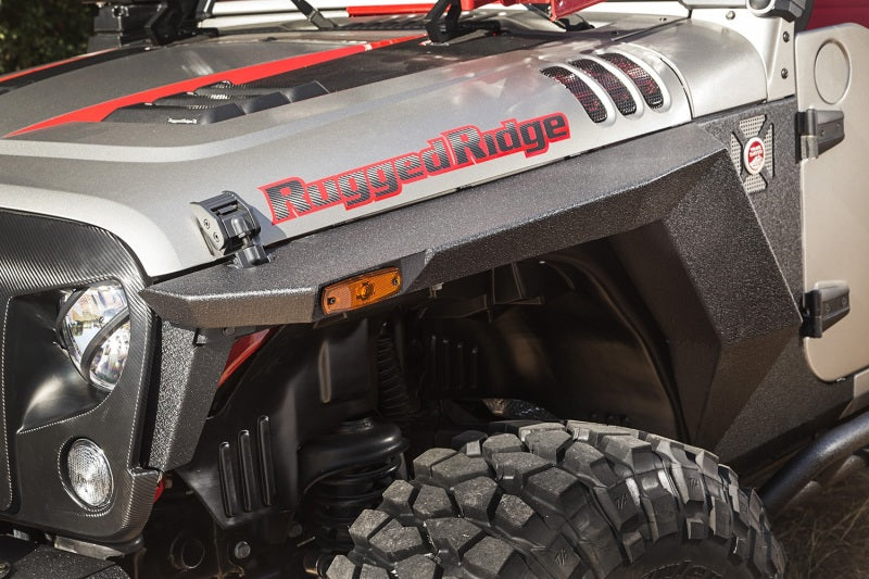 Rugged Ridge XHD Front Armor Fenders Pair Jeep Wrangler JK/JKU