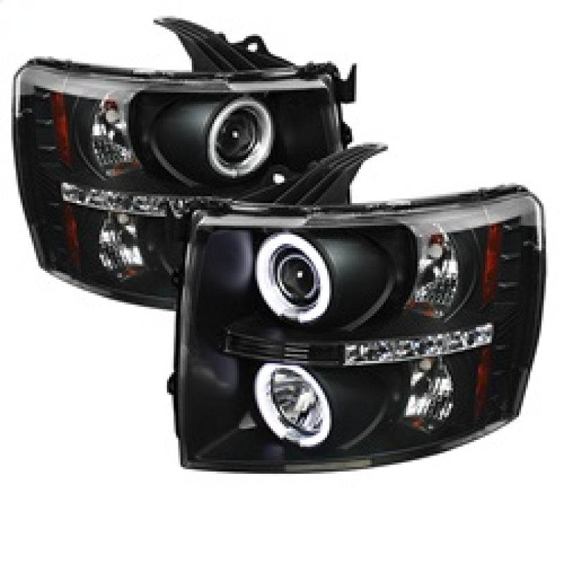 Spyder Chevy Silverado 1500 07-13 Projector Headlights CCFL Halo LED Blk PRO-YD-CS07-CCFL-BK